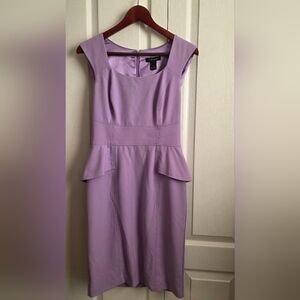 Chic Lavender Peplum Mini Dress